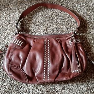 B Makowsky Leather Hobo Bag